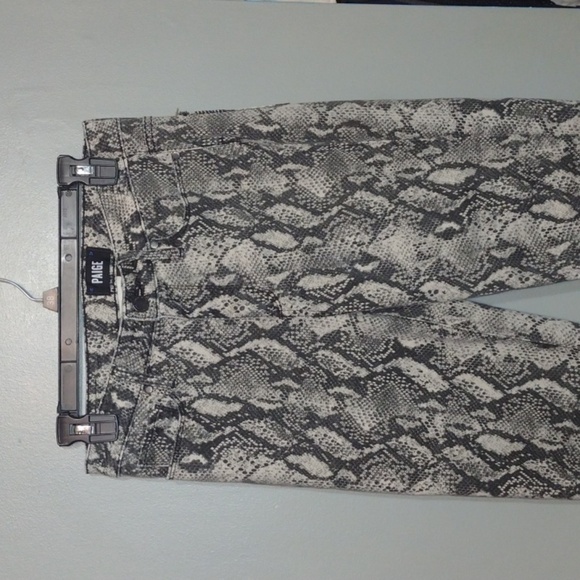 PAIGE Snakeskin hoxton slim Jeans size 29 raw him - Picture 1 of 12